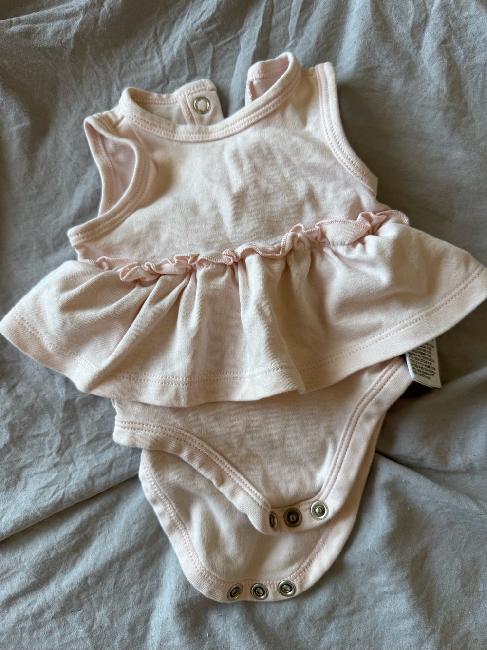 Amazon Essential Soft Pink Baby Ruffle Bodysuit Dress